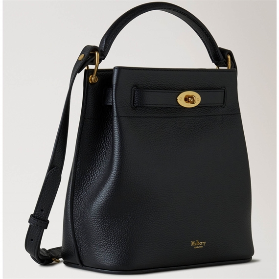 Mulberry Islington Bucket Black Small Classic Grain